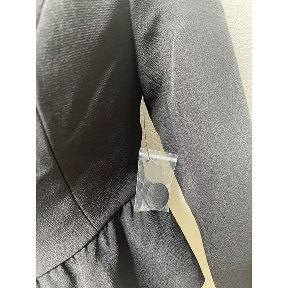 ModCloth Blazer Womens Size XS Black Peplum Crop Short Ruffle NWOT - Picture 6 of 11